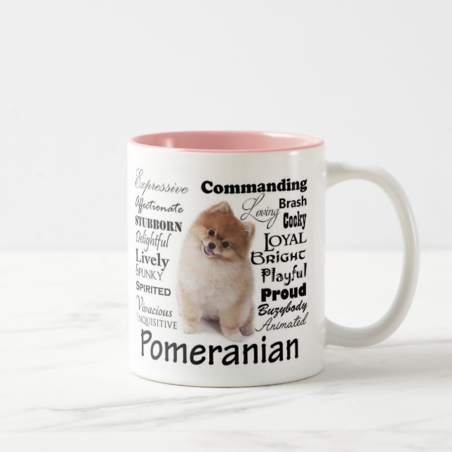 Tasse de traits de Pomeranian (Droit)
