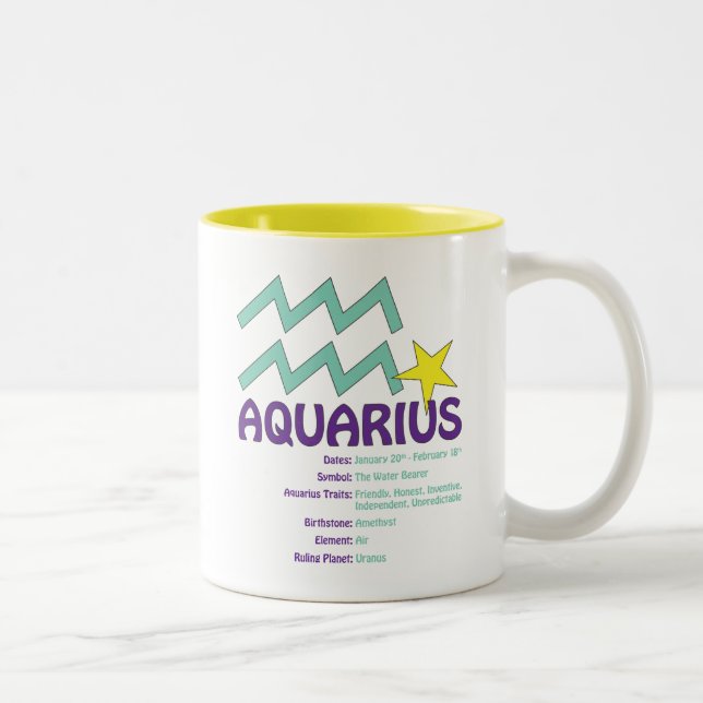 Tasse de traits de Verseau (Droit)