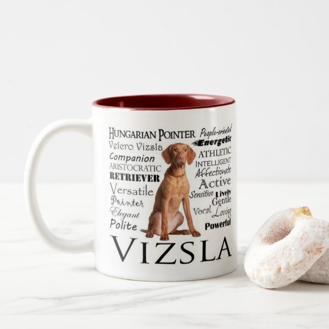 Tasse de traits de Vizsla (Avec donut)