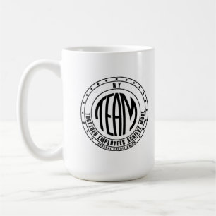 tasse de travail avec le logo et le nom des
