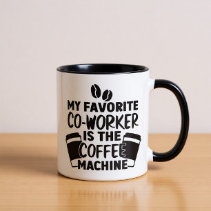Tasse de travailleur favori drôle et sarcastique p