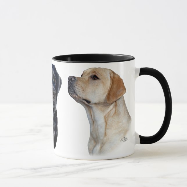 Tasse de trois chiens d'arrêt de Labrador (Droite)