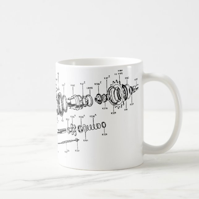 Tasse de Trois-vitesse de Sturmey-Archer (aucune (Droite)