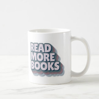 Tasse de typographie rétro « Lire plus de livres »
