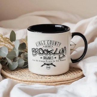 Tasse de typographie urbaine noir et blanc