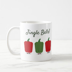 Tasse de vacances de Noël de poivrons de Jingle