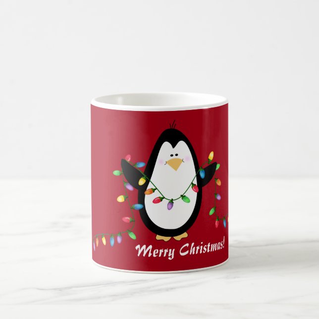 Tasse de vacances de pingouin de lumières de (Centre)