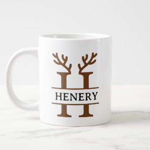 Tasse de vacances Renne de Noël, personnalisable h