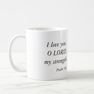 Tasse de vers de bible d'amour et de Dieu