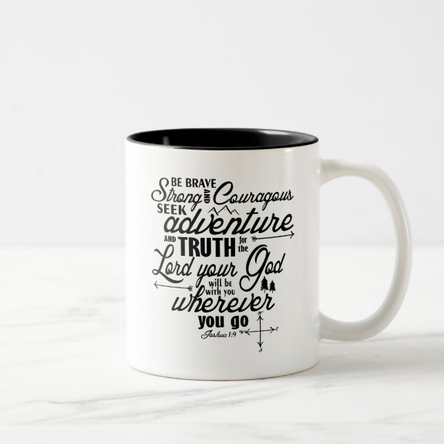 Tasse de vers de bible de 1:9 de Joshua (Droit)
