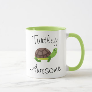 Tasse de vert de calembour de tortue