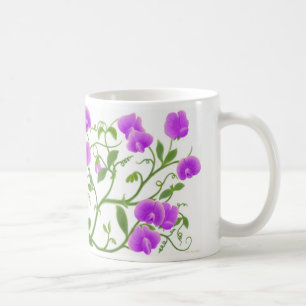 Tasse de vignes de fleur de pois doux