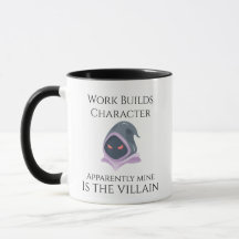 Tasse de vilain de construction de caractère