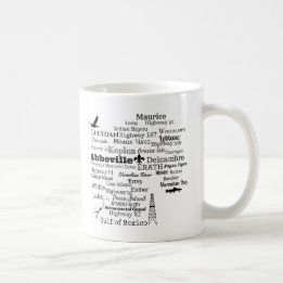 Tasse de villes et de rues de la Louisiane de