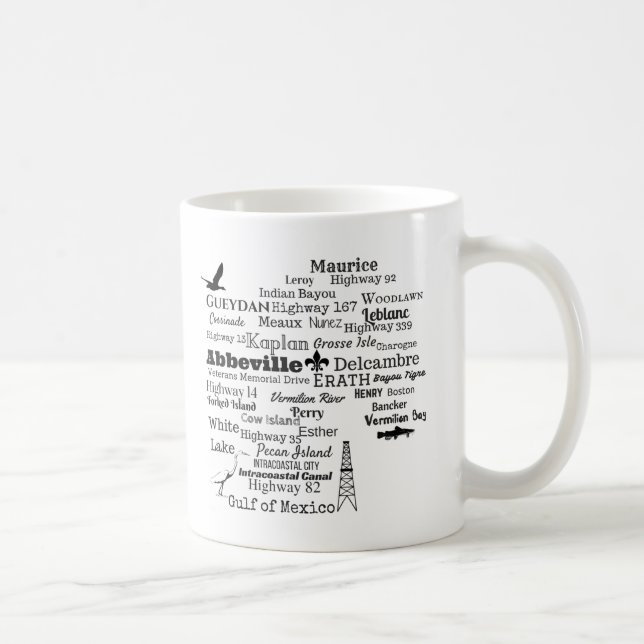 Tasse de villes et de rues de la Louisiane de (Droite)