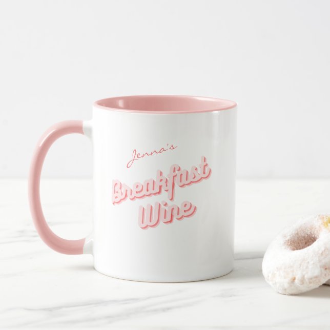Tasse de vin de petit-déjeuner de fête de bachelor (Avec donut)