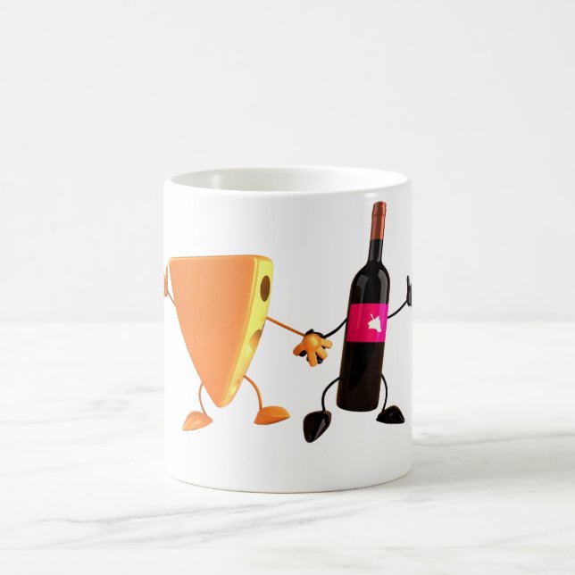 Tasse de vin et de fromage (Centre)