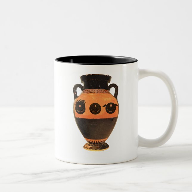 tasse de visages grecs anciens (Droit)