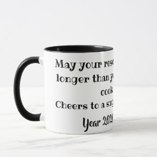 Tasse de vœux amusants pour le Nouvel An
