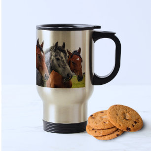 Tasse de voyage 3 Têtes de Cheval – Parfaite pour