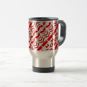 Tasse de voyage à motif monogramme métallisé rouge