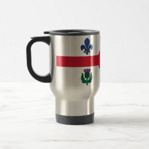 Tasse de voyage avec le drapeau de Montréal, Canad