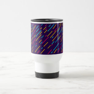 Tasse de voyage blanche au design pourpre.