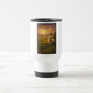 Tasse de voyage chrétienne Agneau Psaume 23:1