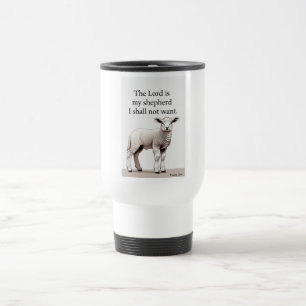 Tasse de voyage chrétienne Psaume 23:1 Agneau