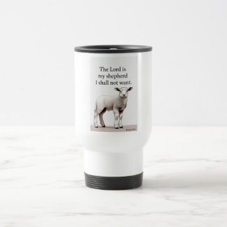 Tasse de voyage chrétienne Psaume 23:1 Agneau