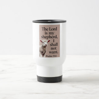 Tasse de voyage chrétienne Psaume 23:1 Agneau