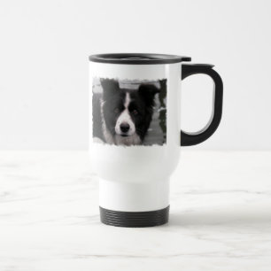 Tasse de voyage de border collie