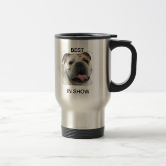 tasse de voyage de café de bouledogue