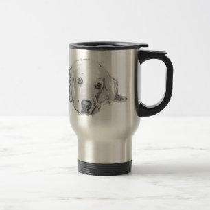 Tasse de voyage de chien de golden retriever