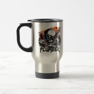 Tasse de voyage de crâne de plombier : "Le