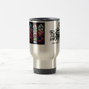 Tasse de voyage de fenêtre rose