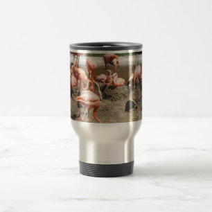 TASSE DE VOYAGE DE FLAMANTS ROSES