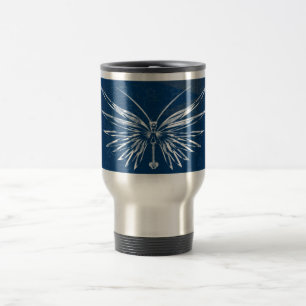 Tasse de voyage de papillon de crâne