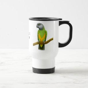 Tasse de voyage de perroquet du Sénégal