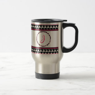 Tasse de voyage de pied-de-poule