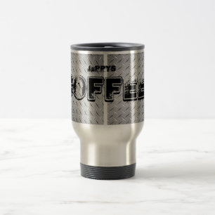 Tasse de voyage de plat de diamant d'acier
