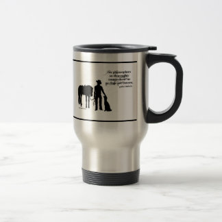 tasse de voyage de silhouette de cowboy