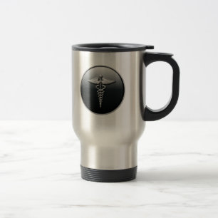 Tasse de voyage de symbole de médecin