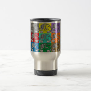 Tasse de voyage d'éléphants d'Asie