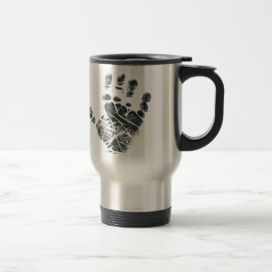 Tasse de voyage d'empreinte de main de bébé