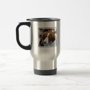 Tasse de voyage d'épagneul de Bretagne