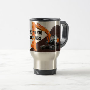 Tasse de voyage d'opérateur d'excavatrice