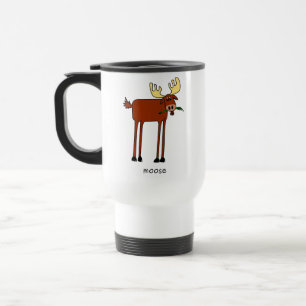 Tasse de voyage d'orignaux