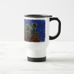 Tasse de voyage d'ours : Arrière - plan étoilé