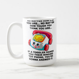Tasse de voyage drôle pour téléphone de tout-petit
